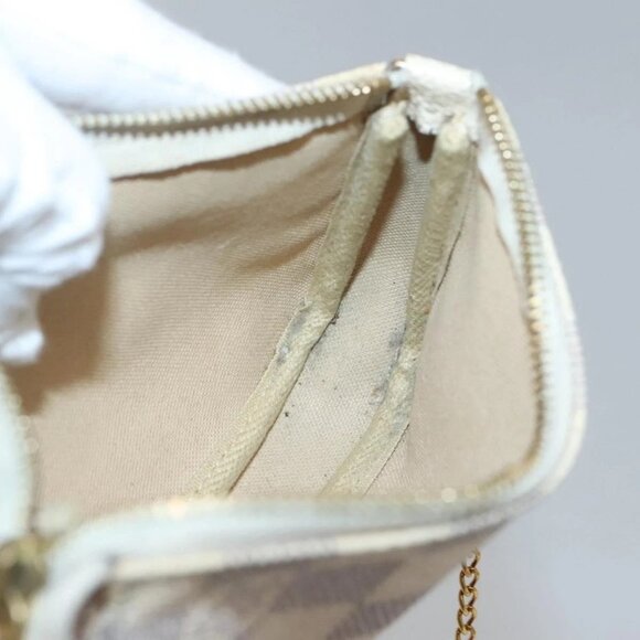 LOUIS VUITTON Damier Azur Mini Pochette Accessoires Pouch N41669 LV Auth 142332 - Picture 12 of 16